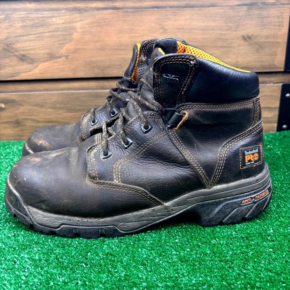 Timberland PRO Work Boot Mens 10.5M Dark Brown Waterproof Oil Resistant F2413-11